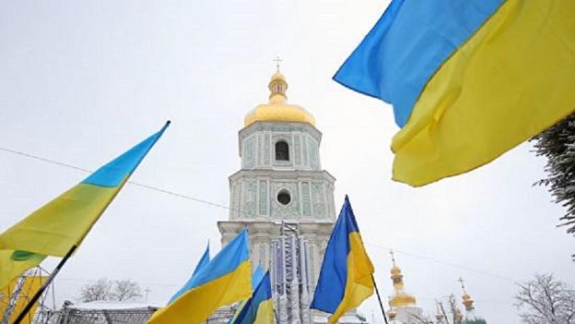 София Киевская, украинский флаг