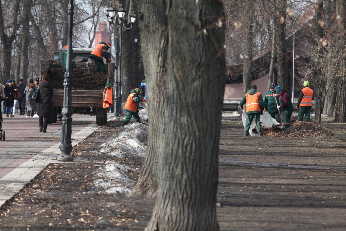 уборка зеленых зон