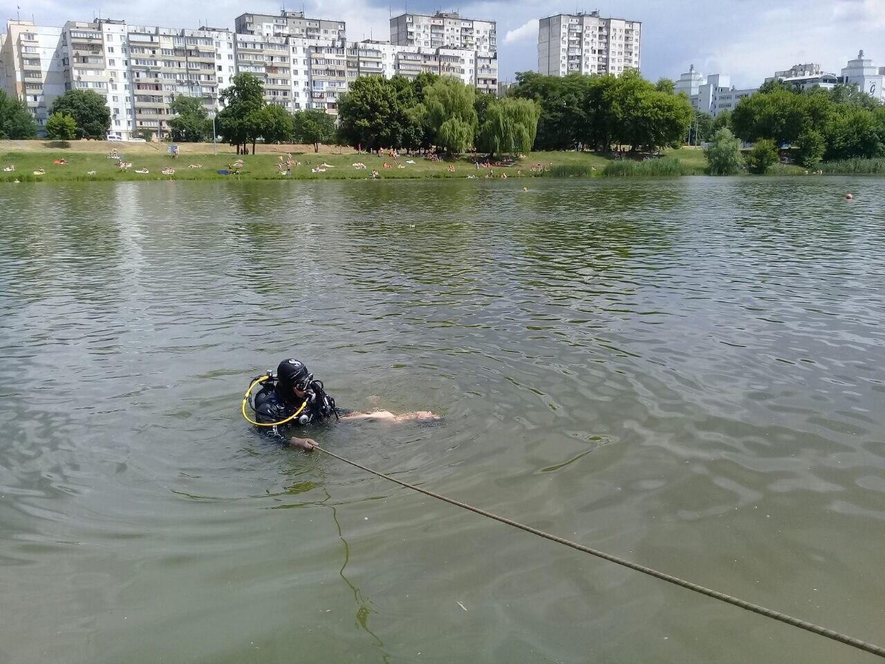 озеро, водолазы