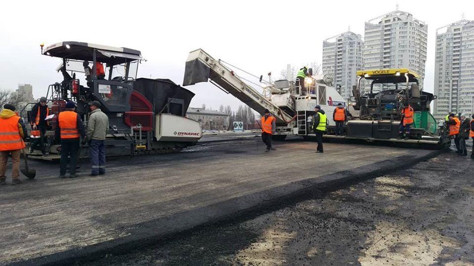 Шулявский мост, асфальтирование