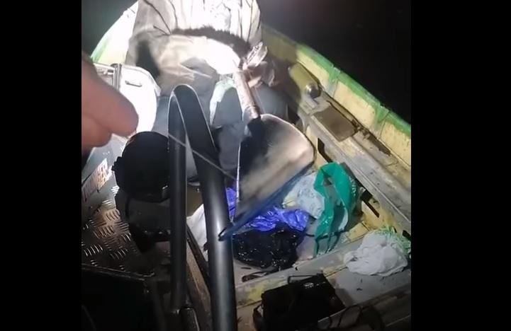 Креативний порушник: на Оболоні чоловік ловив рибу на весла (ВІДЕО)