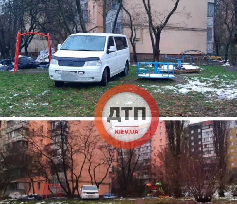 У Києві “герой паркування” залишив машину прямо на дитячому майданчику
