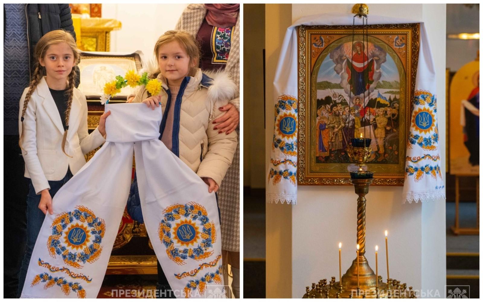 Вишивали понад 100 людей: Міноборони подарували унікальний рушник