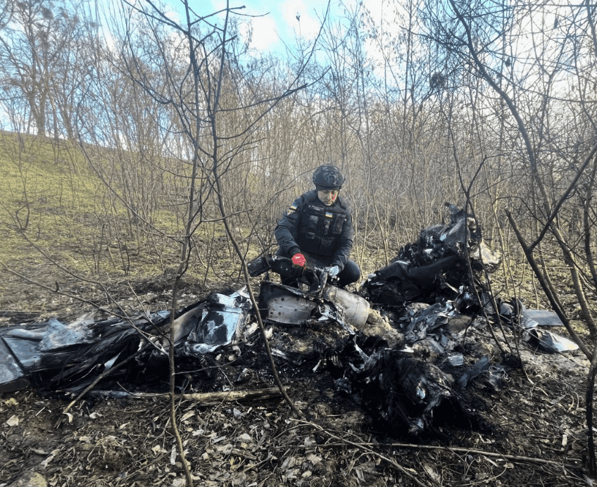 У Вишгороді знайшли бойову частину безпілотника «Герань-2»
