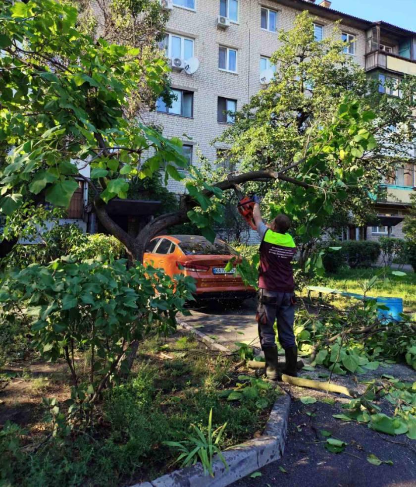 У Дарницькому районі Києва ліквідують наслідки негоди