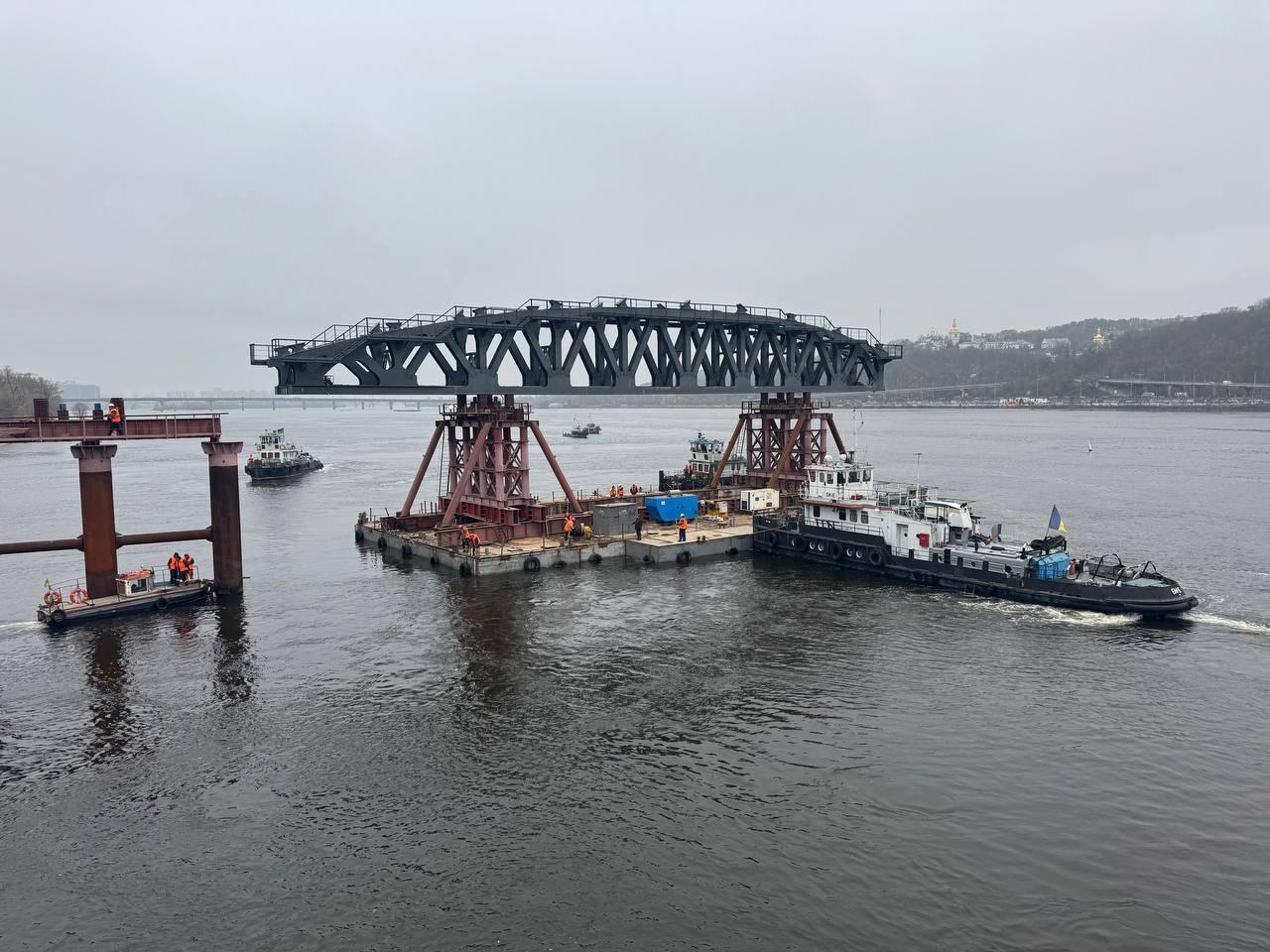 Унікальний етап ремонту: під мостом Метро встановлюють підтримуючі арки