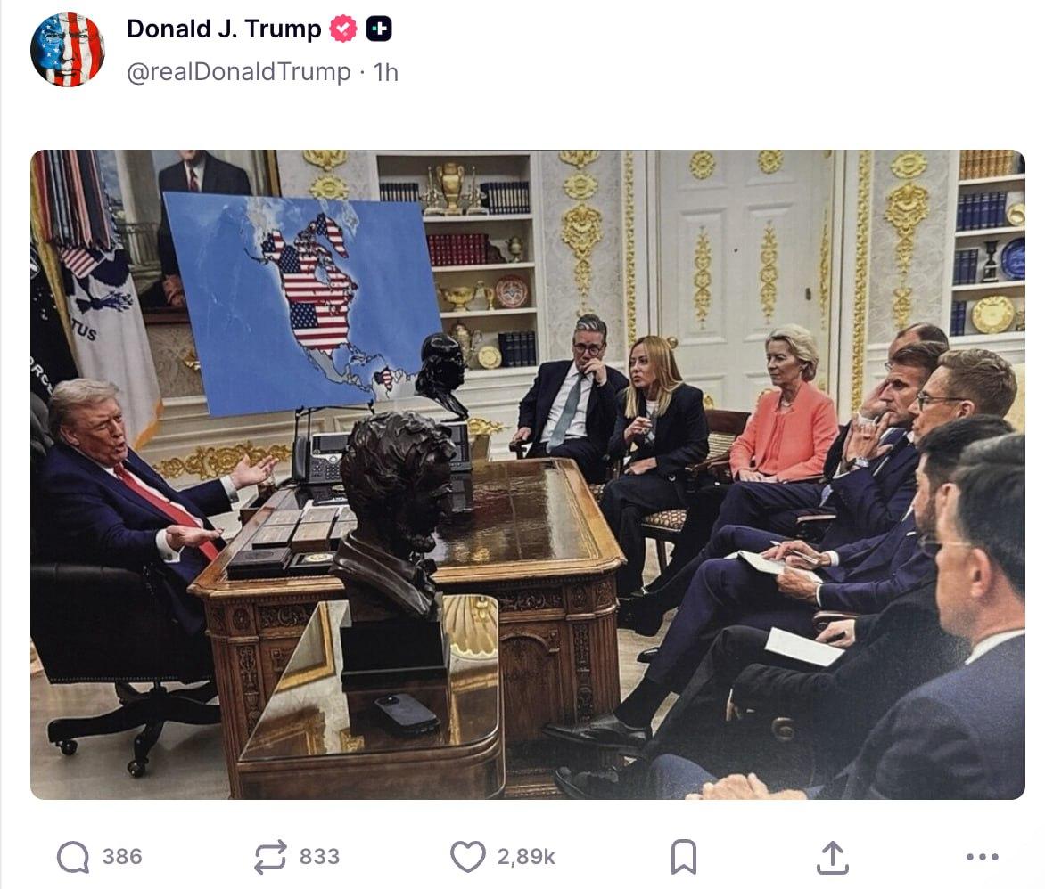 Трамп знову натякнув на можливе захоплення Гренландії та висміяв дії Європи