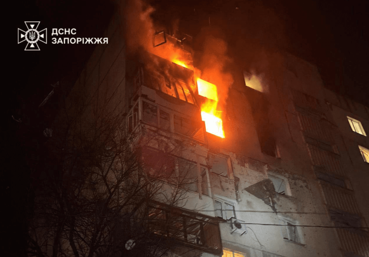 Дев’ятеро людей постраждали внаслідок атаки на Запоріжжя