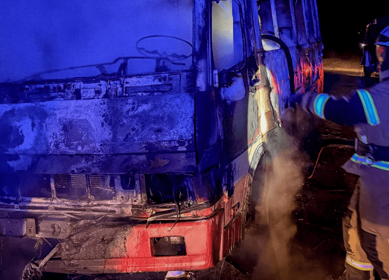 Пасажирський автобус загорівся на Київщині