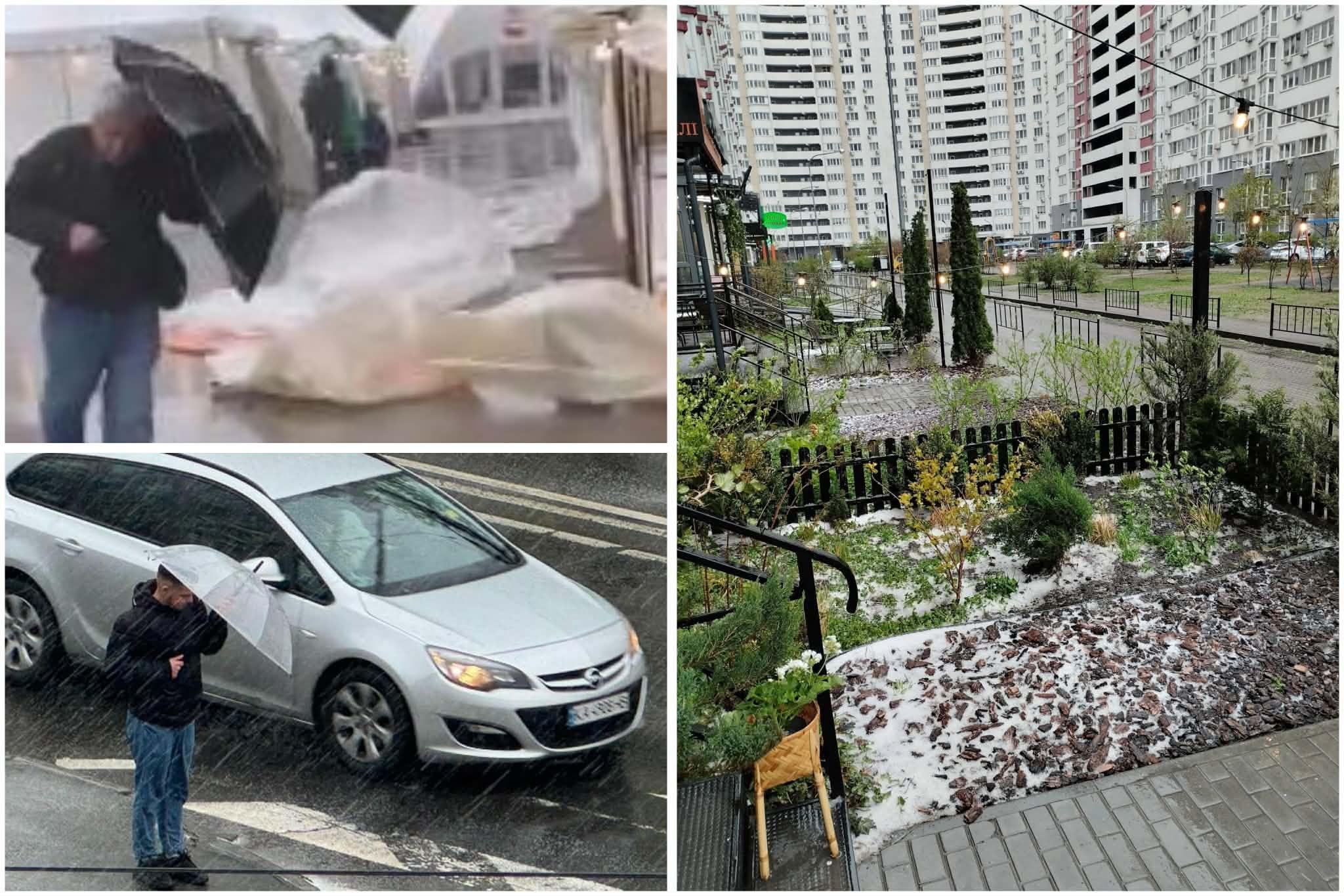 Негода у неділю зносила знаки та руйнувала фасади будинків, зламала каштан Іващенка на Печерську