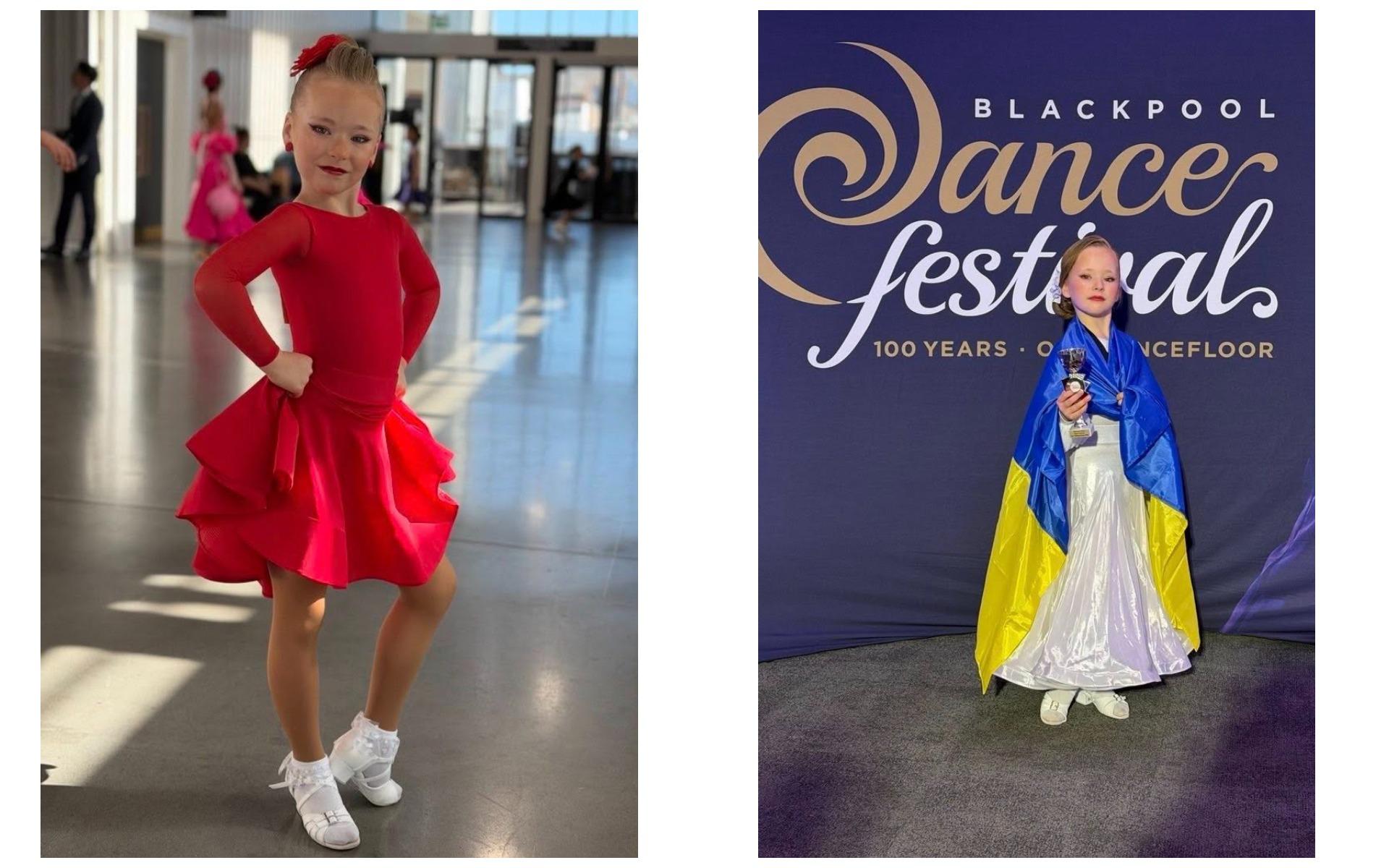 6-річна киянка стала чемпіонкою на міжнародних змаганнях з бальних танців у Британії