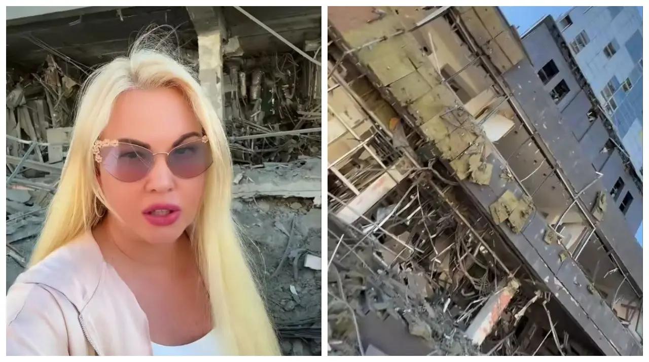Росіяни влучили в бізнес-центр Камалії: співачка показала наслідки удару