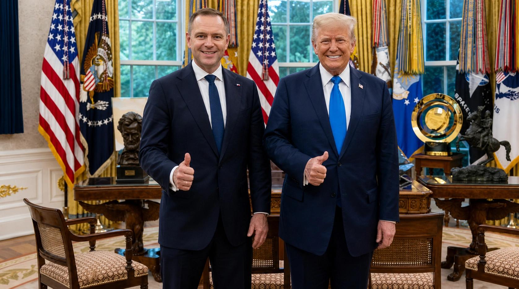 Трамп заявив, що допоміг Навроцькому стати президентом Польщі, але переплутав його позицію на виборах