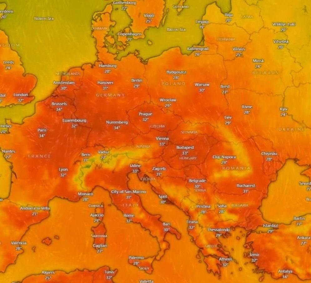 ВООЗ: за тиждень спека забрала життя понад 1300 людей у Європі