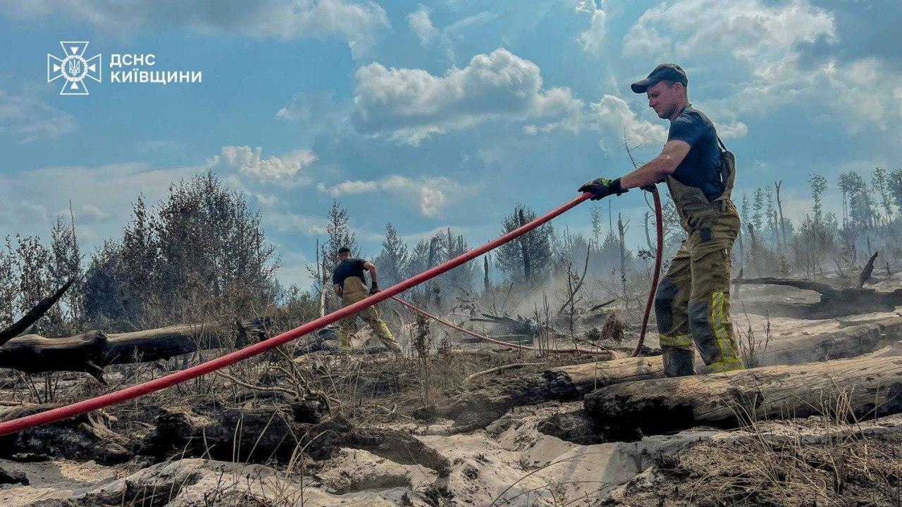 У Чорнобильській зоні загасили 130 га лісу, боротьба з вогнем триває