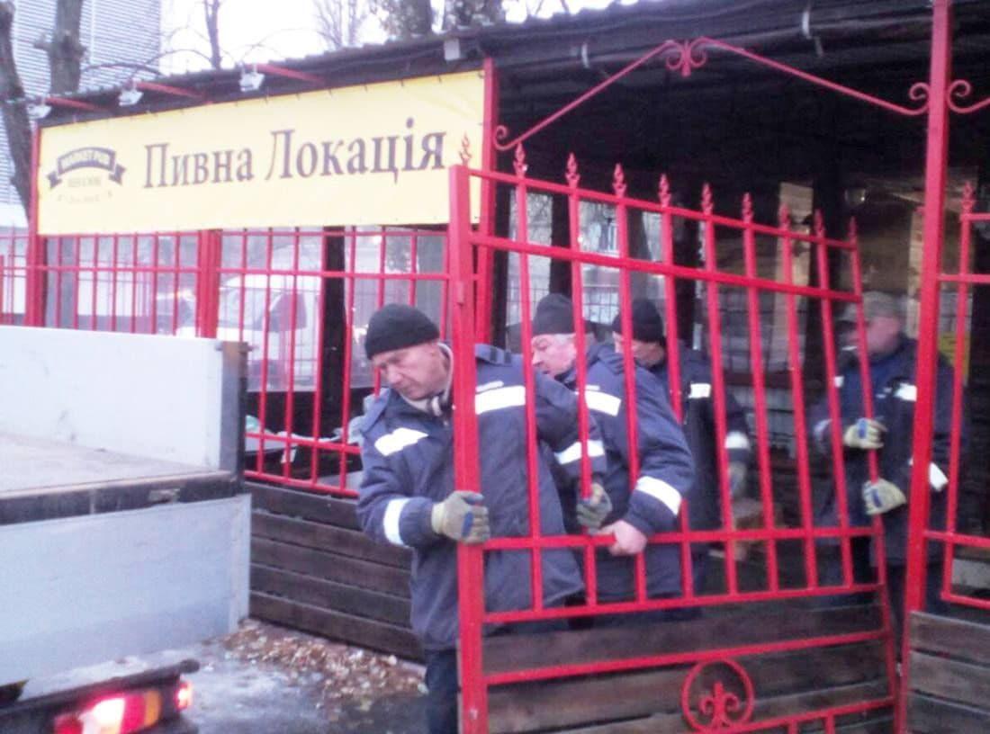 демонтаж киеосков