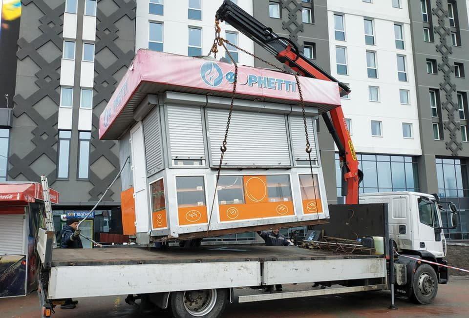 Демонтаж киосков вокзал