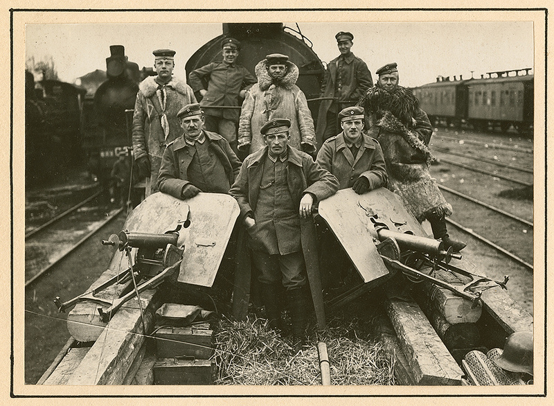  Германцы на железной дороге, Украина, 1918 г.
