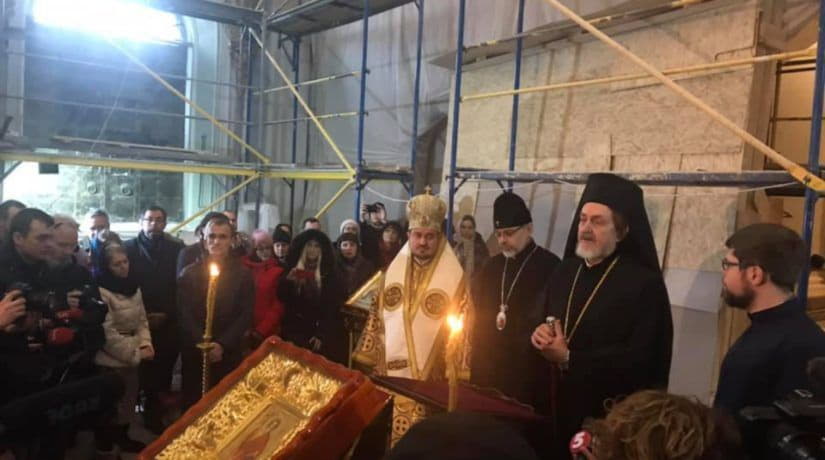 В Андреевской церкви прошла первая в Украине служба Вселенского патриархата за последние 300 лет
