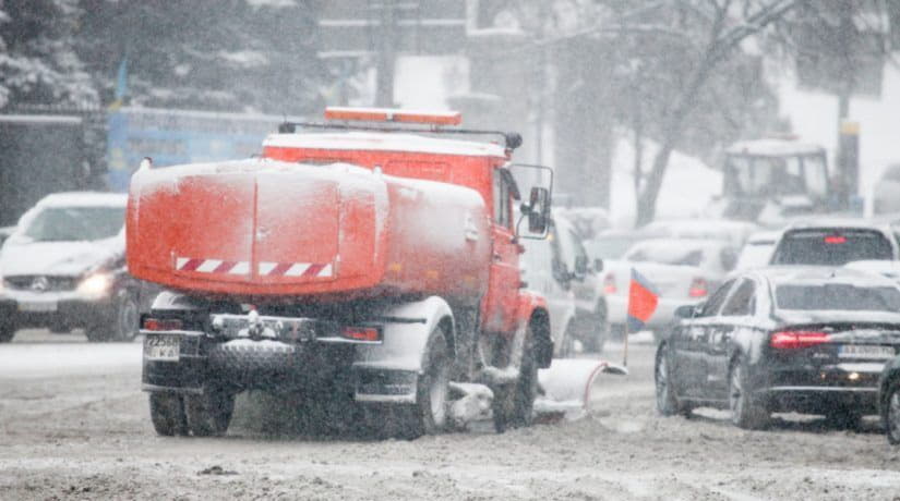 Снегопад в Киеве не прекратится до утра