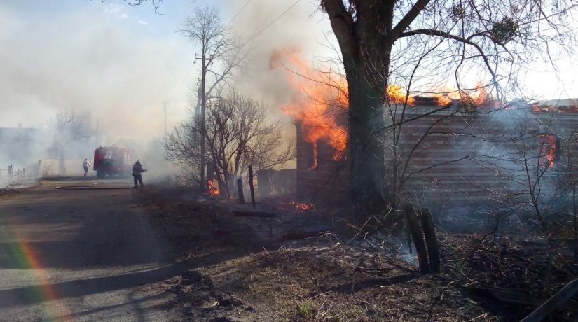 В Киевской области выжигание сухой травы привело к уничтожению жилых домов