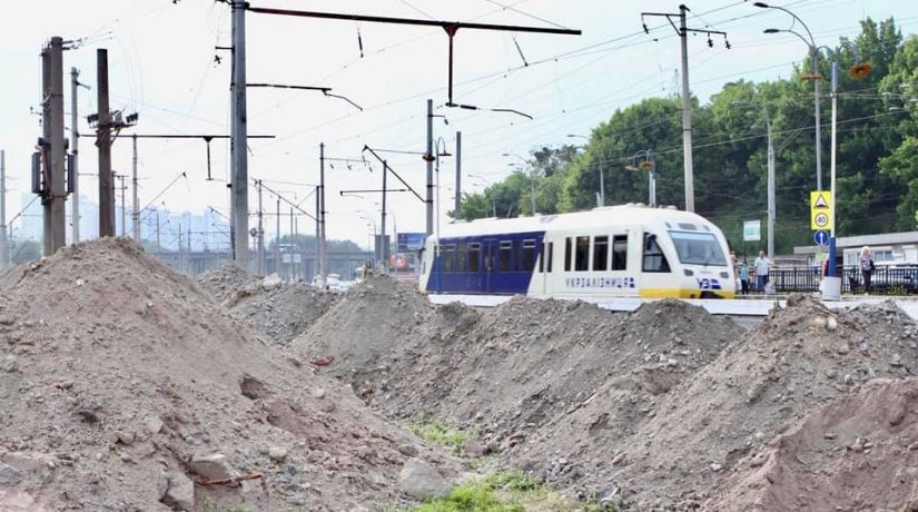 На Выдубичах начали строить платформу для остановки Kyiv Boryspil Express