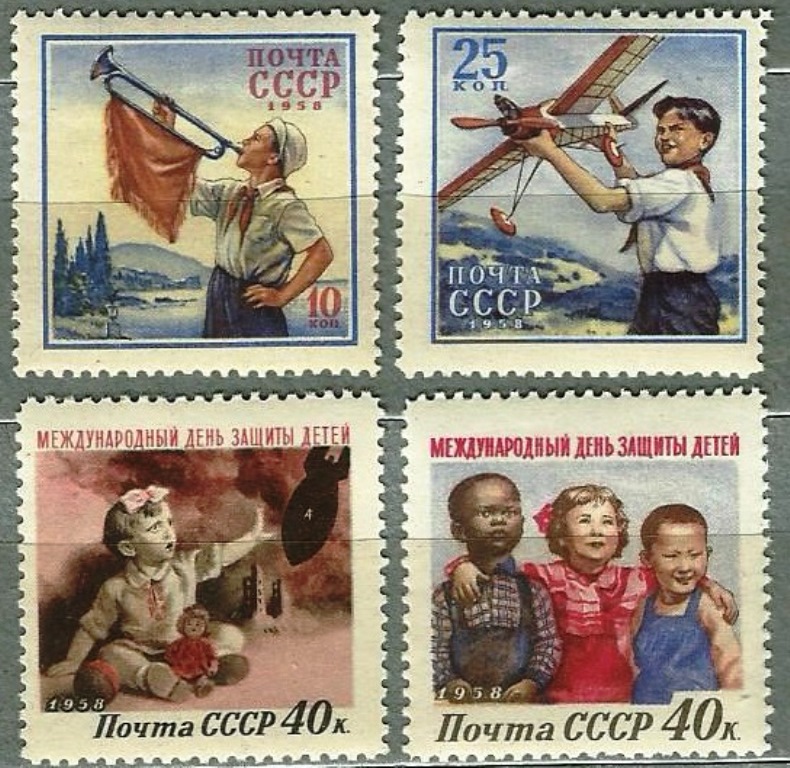 Тематические марки СССР 1958 года 