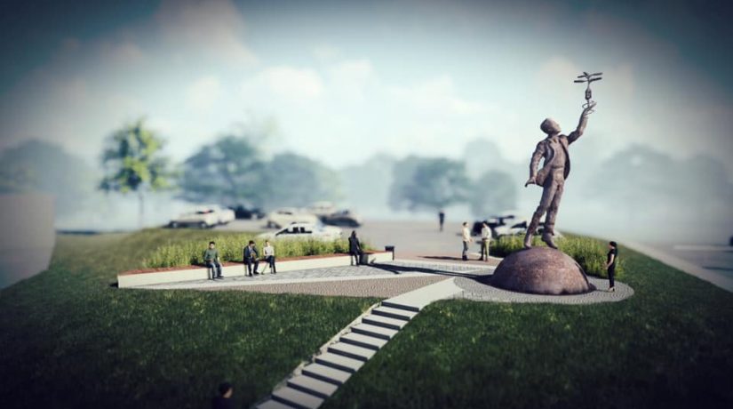 Представлен макет памятника Игорю Сикорскому, который установят возле аэропорта