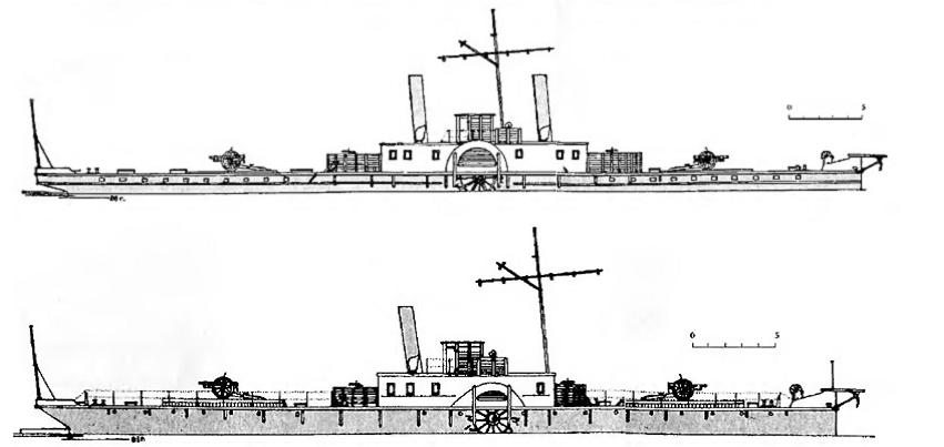 Бронепароходы «Верный» и «Курьер» Днепровской военной флотилии, обстреливавшие Киев 31 августа 1919 г.