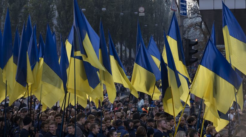 Как прошли столичные марши на День защитника Украины