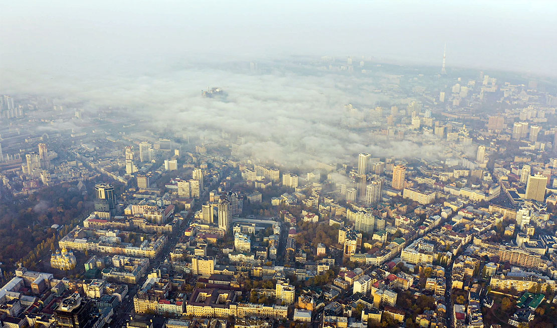 Туман смог Киев