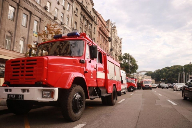 Пожежа на Хрещатику (ФОТО)