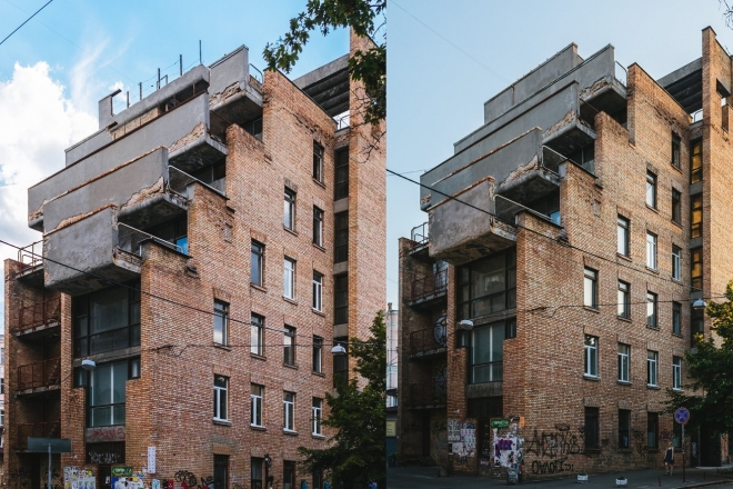 У культовій будівлі на Рейтарській обвалились балкони (ФОТО)