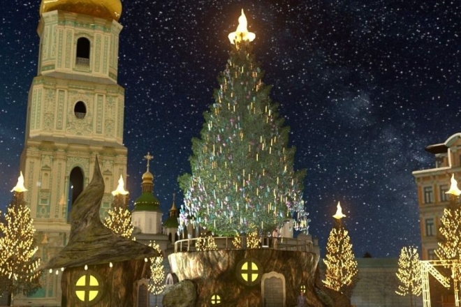 Найвища ялинка та пеньок із совами. Як святкуватимуть “казковий” Новий рік в Києві (ФОТО)