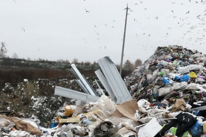 На сміттєвому полігоні біля села у Броварському районі виявили купи небезпечних відходів