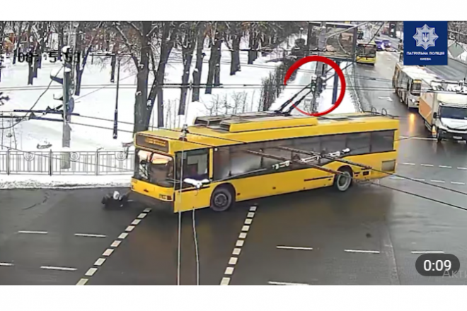 На Солом’янській площі тролейбус збив жінку на переході