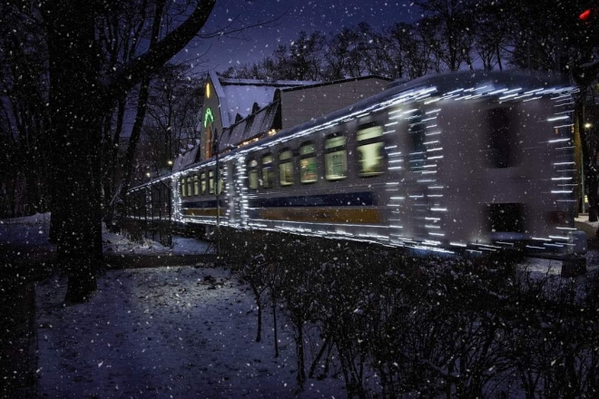 Дитяча залізниця закриває зимовий сезон. Останній день катань на “Полярному експресі” – сьогодні