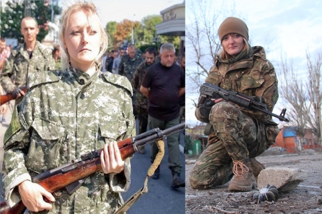В Києві затримали ветеранку АТО. Кажуть схожа на конвоїра “параду полонених” (ФОТО)