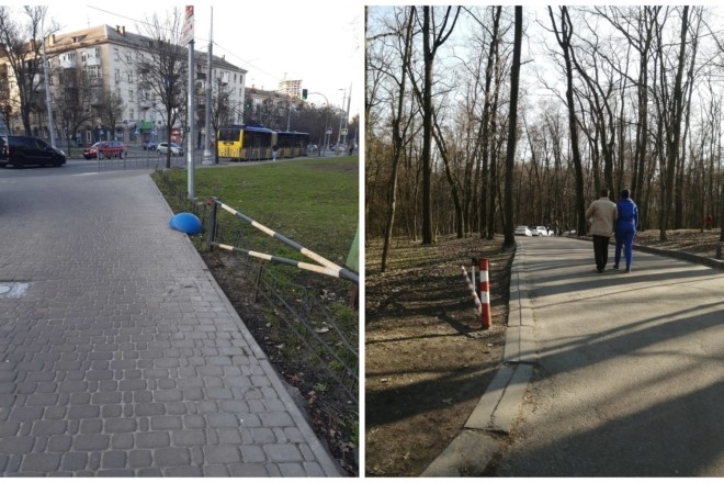 Цих людей ніщо не зупинить. Вандали позносили шлагбауми при вході у парки Голосієва