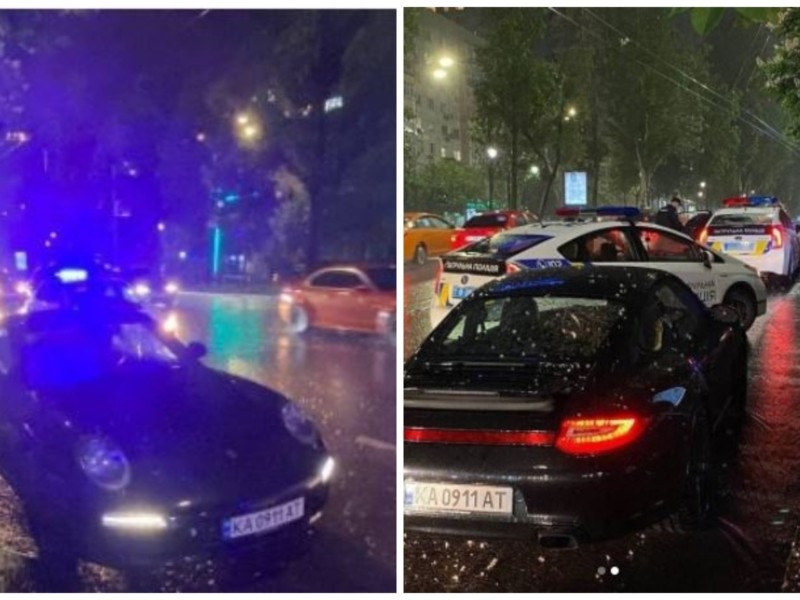 У центрі Києва затримали екс-гравця «Шахтара» Шевчука на Porsche