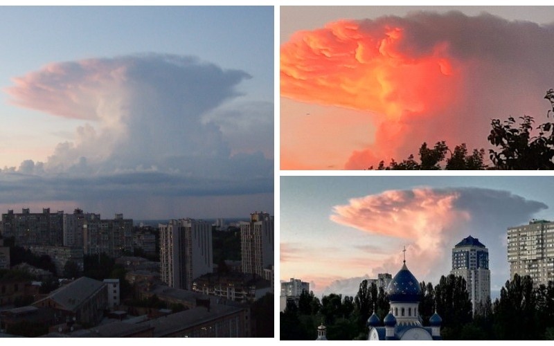 Гриб небесний: хмара, як після ядерного вибуху, налякала киян (ФОТО)