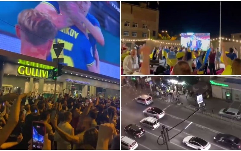Місто не спало: як Київ емоційно святкував перемогу збірної України (ВІДЕО)
