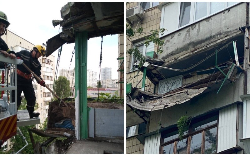 Обвал через полуницю: на Вербицького демонтували залишки балкону (ФОТО)
