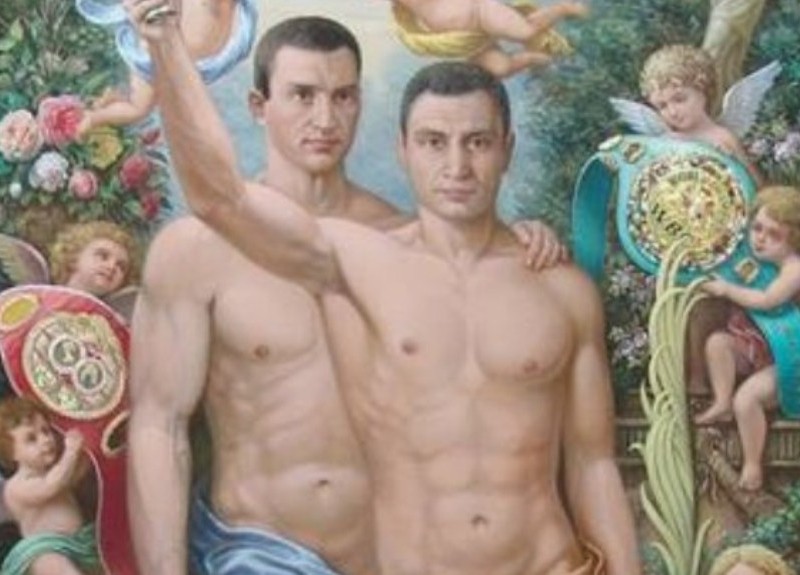 На аукціон виставили картину оголених братів Кличків (ФОТО)