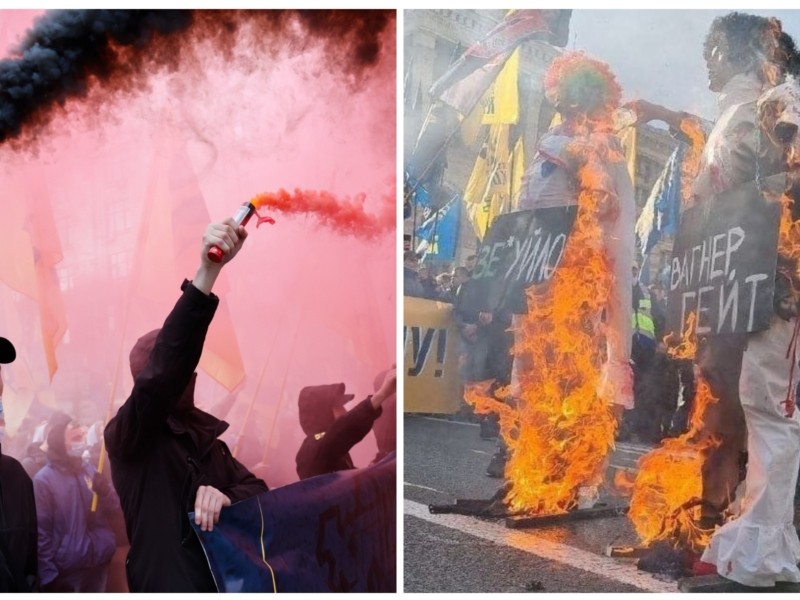 У столиці палали не тільки фаєри: на Майдані спалили опудала “Зе * уйло” і “Вагнергейт” (ФОТО, ВІДЕО)