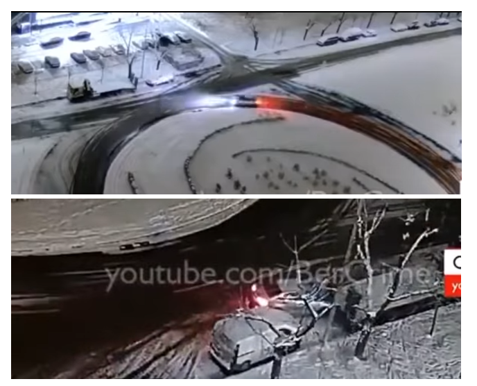 На Березняках водій гасав кільцем і влетів у авто на узбіччі – відео