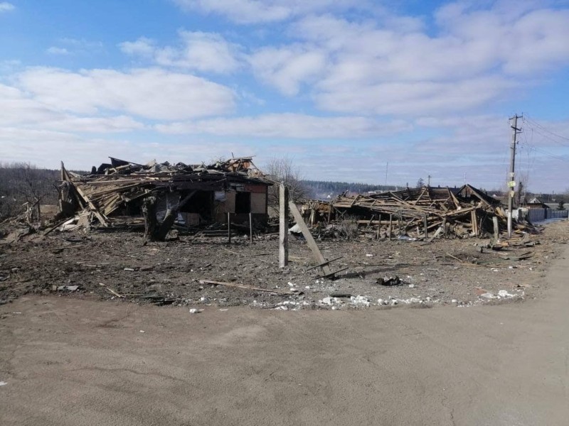 Путінські ракети зруйнували будинки і магазин в селі Бучанського району