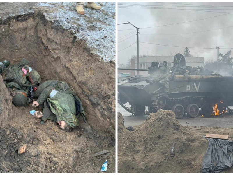 Окупанти на х*й: в Гостомелі за останні дві доби знищено понад 50 російських десантників (18+)