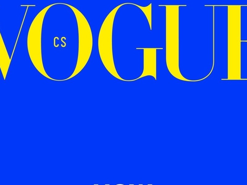 Травневий номер Vogue Чехії: обкладинка синьо-жовтого прапора України