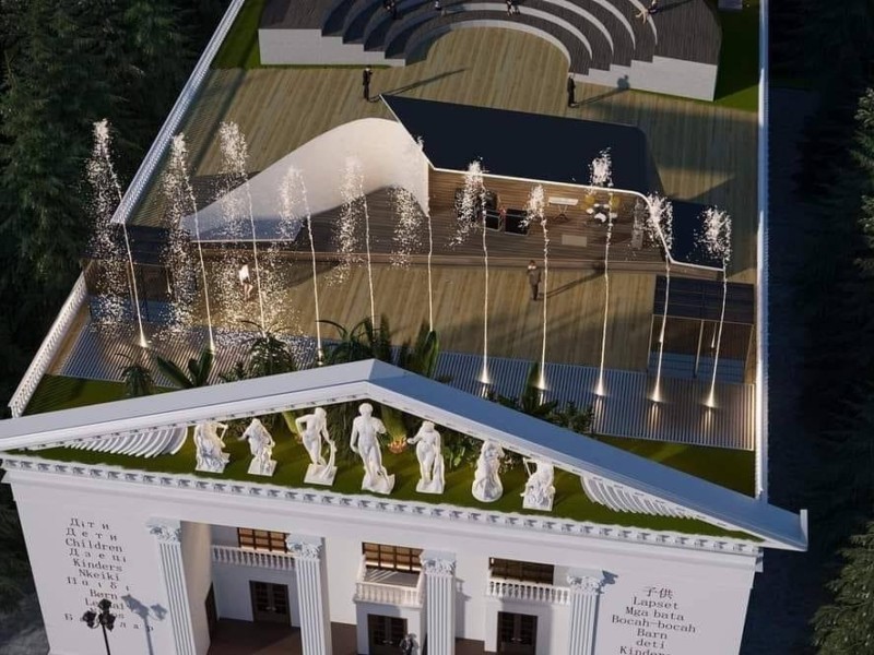 З фонтанами та зеленню на даху: яким може бути драмтеатр Маріуполя після відбудови